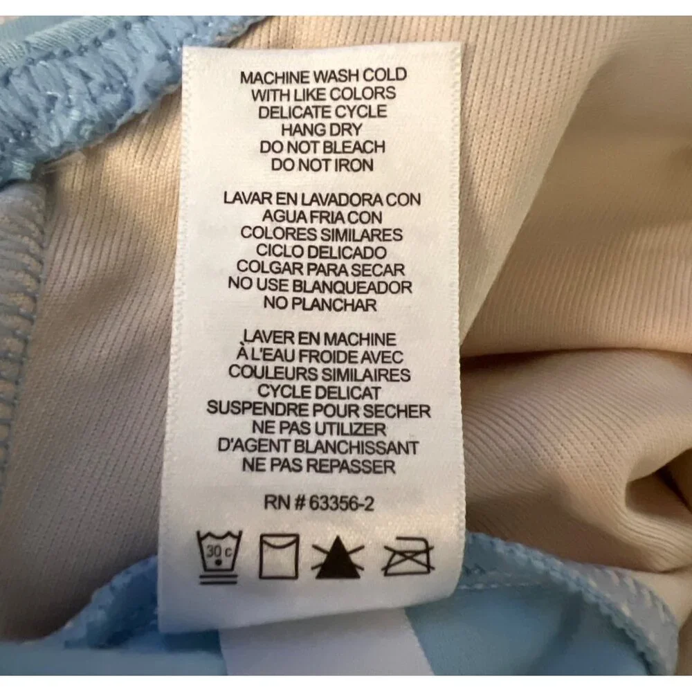 Capezio Childs I 6X-7 Princess Pinch Front Tank Leotard Lined Light Blue Dance